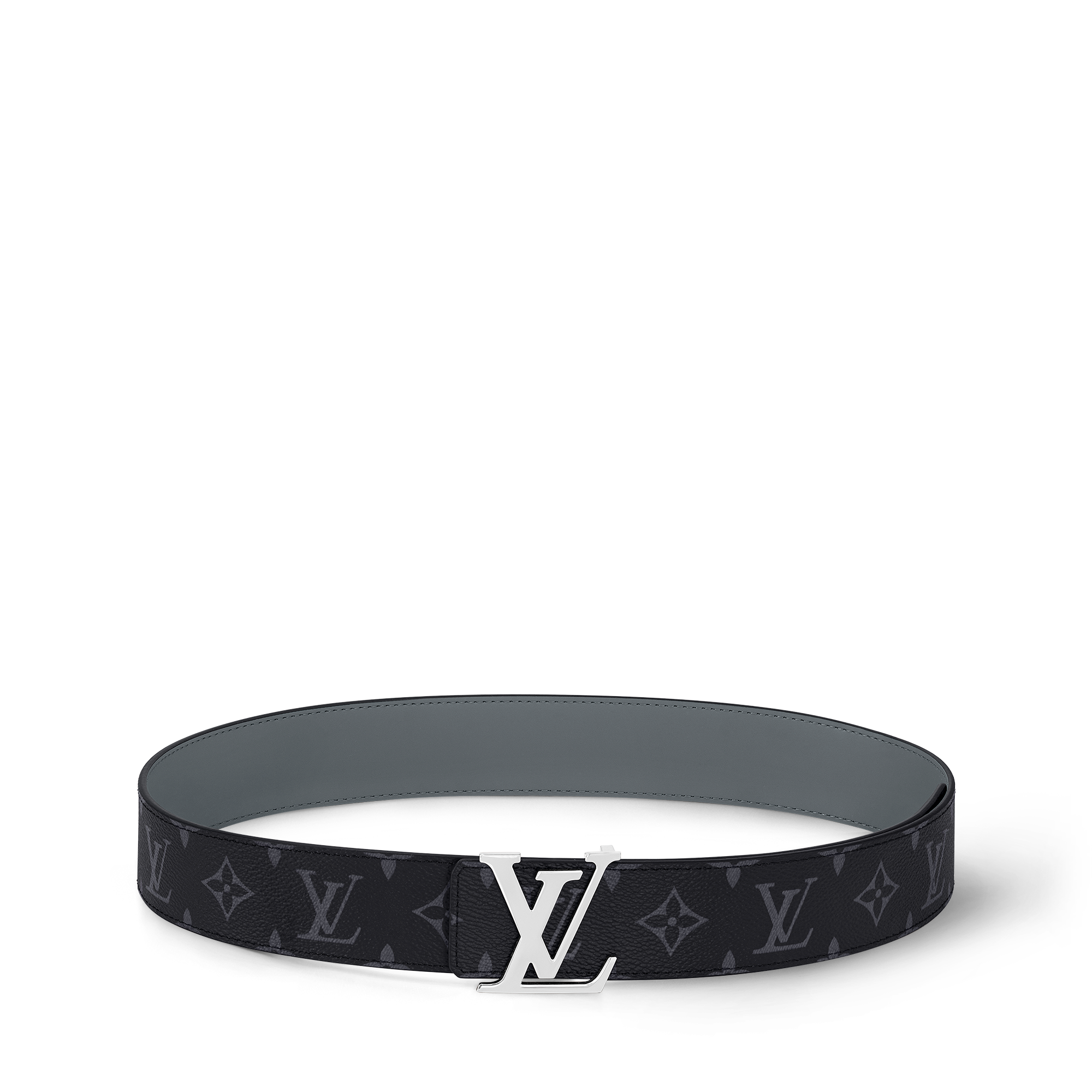 Men - LV Initials 40MM Reversible Belt Monogram Eclipse Canvas Men Accessories Belts | LOUIS VUITTON (Product zoom)