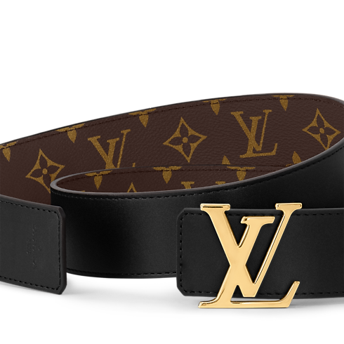 Women - LV Initials 40MM Reversible Belt Monogram Canvas Women Accessories Belts | LOUIS VUITTON (Product zoom)