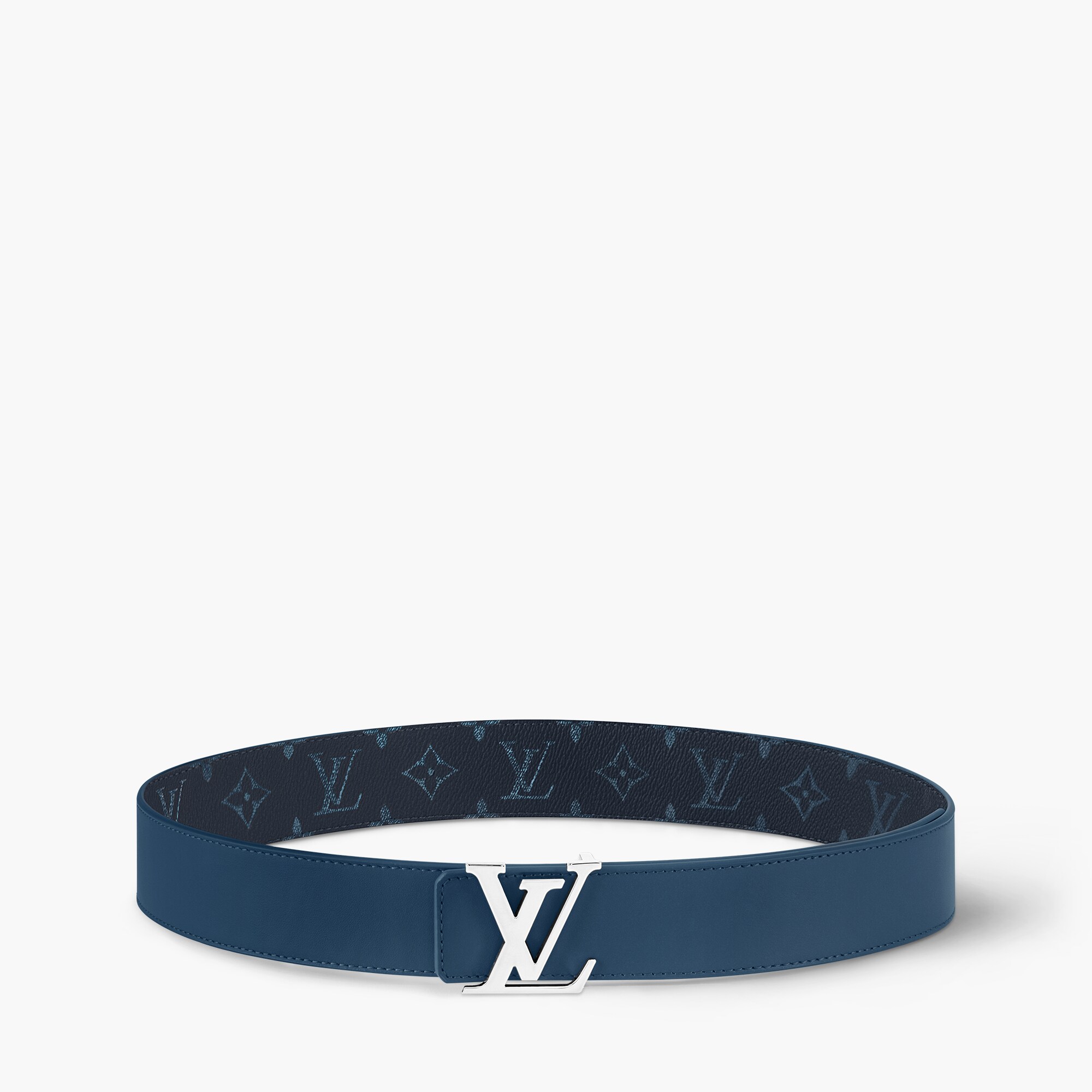 LV Initials 40MM Reversible Belt Luxury Blue LOUIS VUITTON