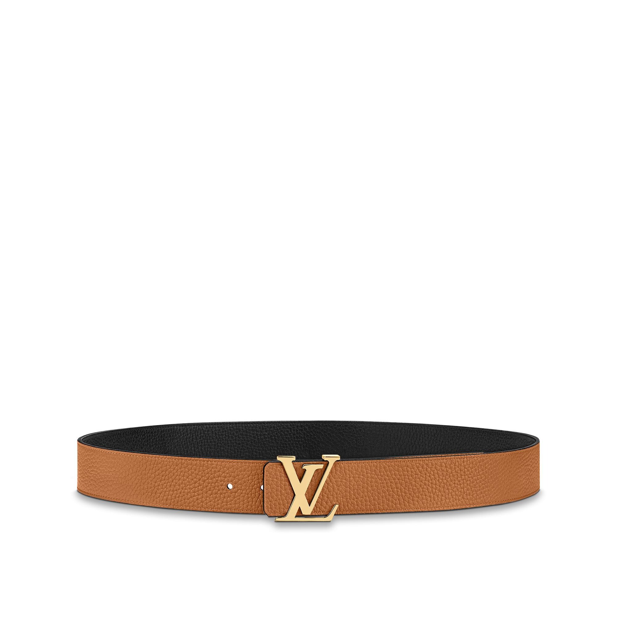 Men - LV Initials 40MM Reversible Belt Taurillon Leather Men Accessories Belts | LOUIS VUITTON (Product zoom)