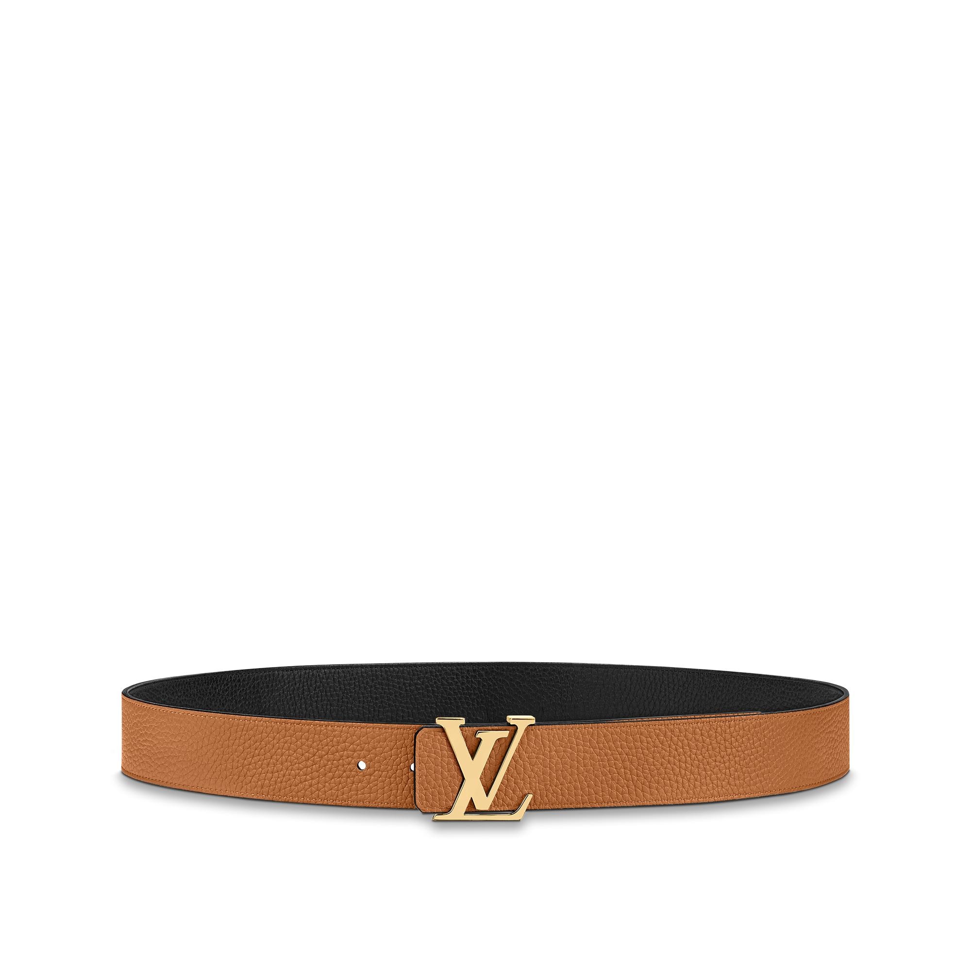 Men - LV Initials 40MM Reversible Belt Taurillon Leather Men Accessories Belts | LOUIS VUITTON (Product zoom)