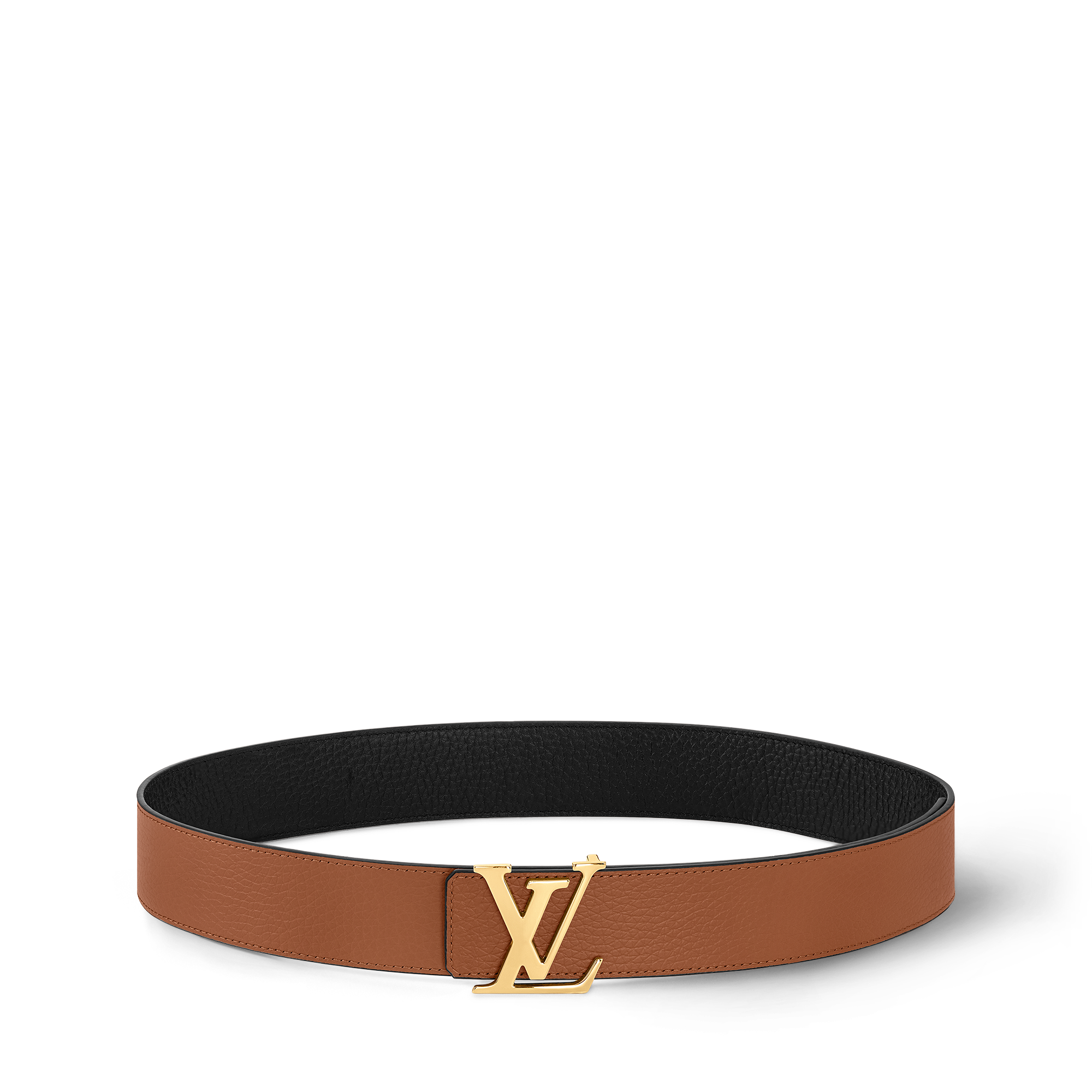 Men - LV Initials 40MM Reversible Belt Taurillon Leather Men Accessories Belts | LOUIS VUITTON (Product zoom)