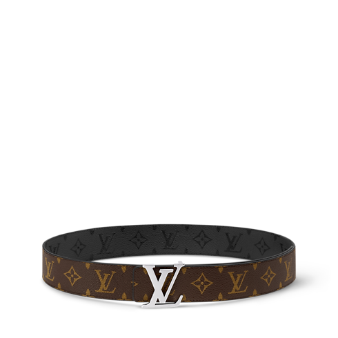 Men - LV Initials Monogram Midnight 40MM Reversible Belt G72 Men Accessories Belts | LOUIS VUITTON (Product zoom)