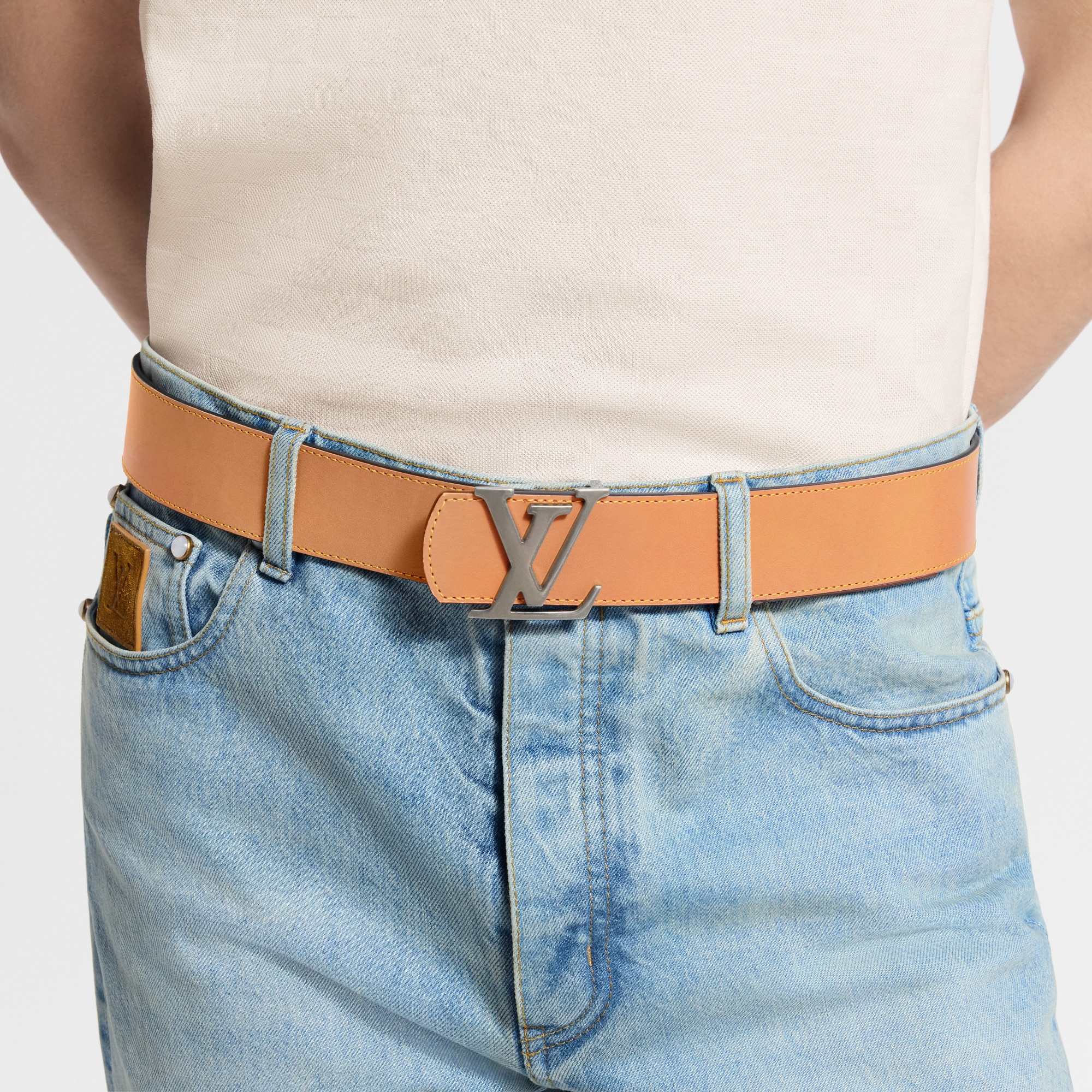 Men - LV Initials Monogram Surplus 40MM Belt  Men Accessories Belts | LOUIS VUITTON (Product zoom)