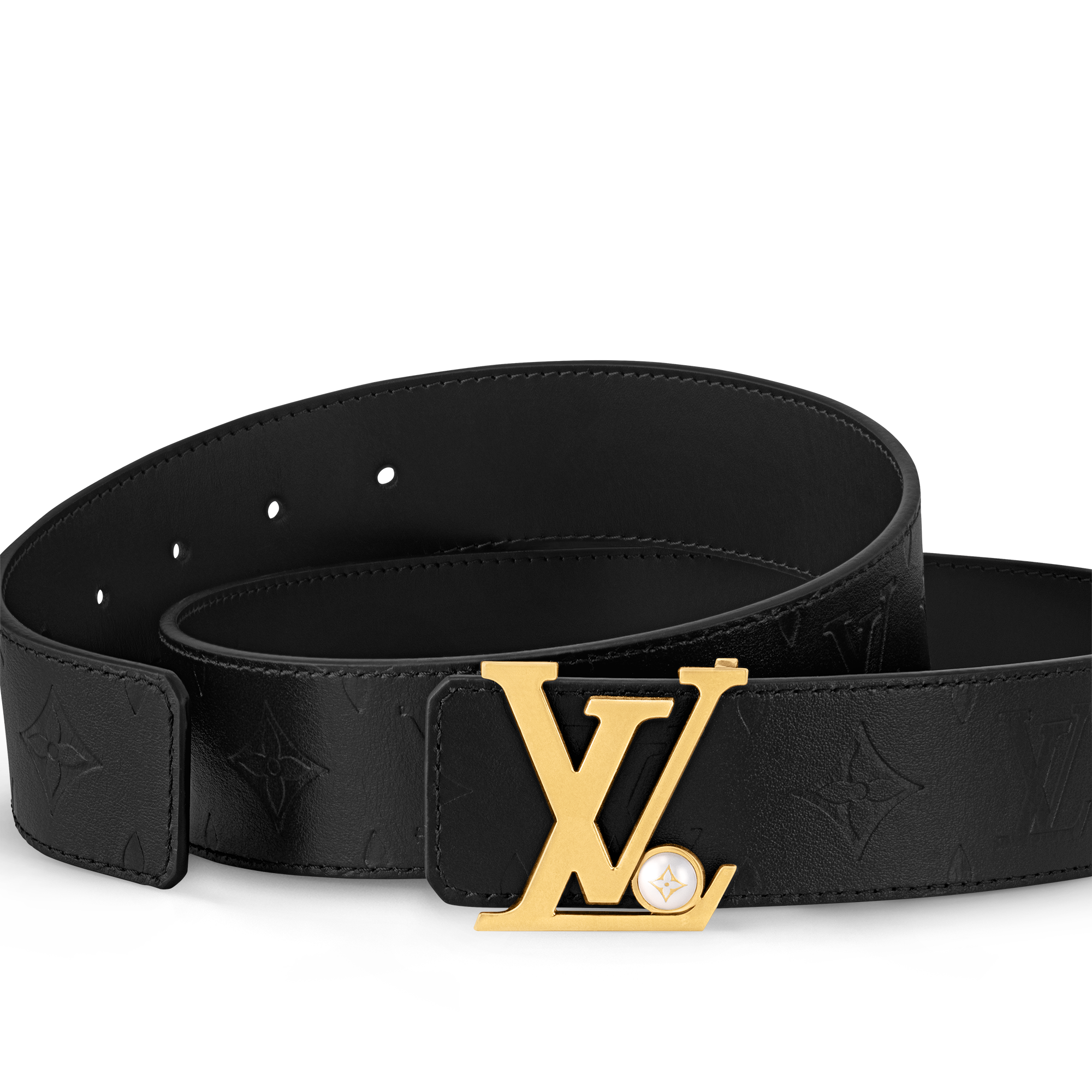 Men - LV Initials Pearls 40MM Reversible Belt  Men Accessories Belts | LOUIS VUITTON (Product zoom)