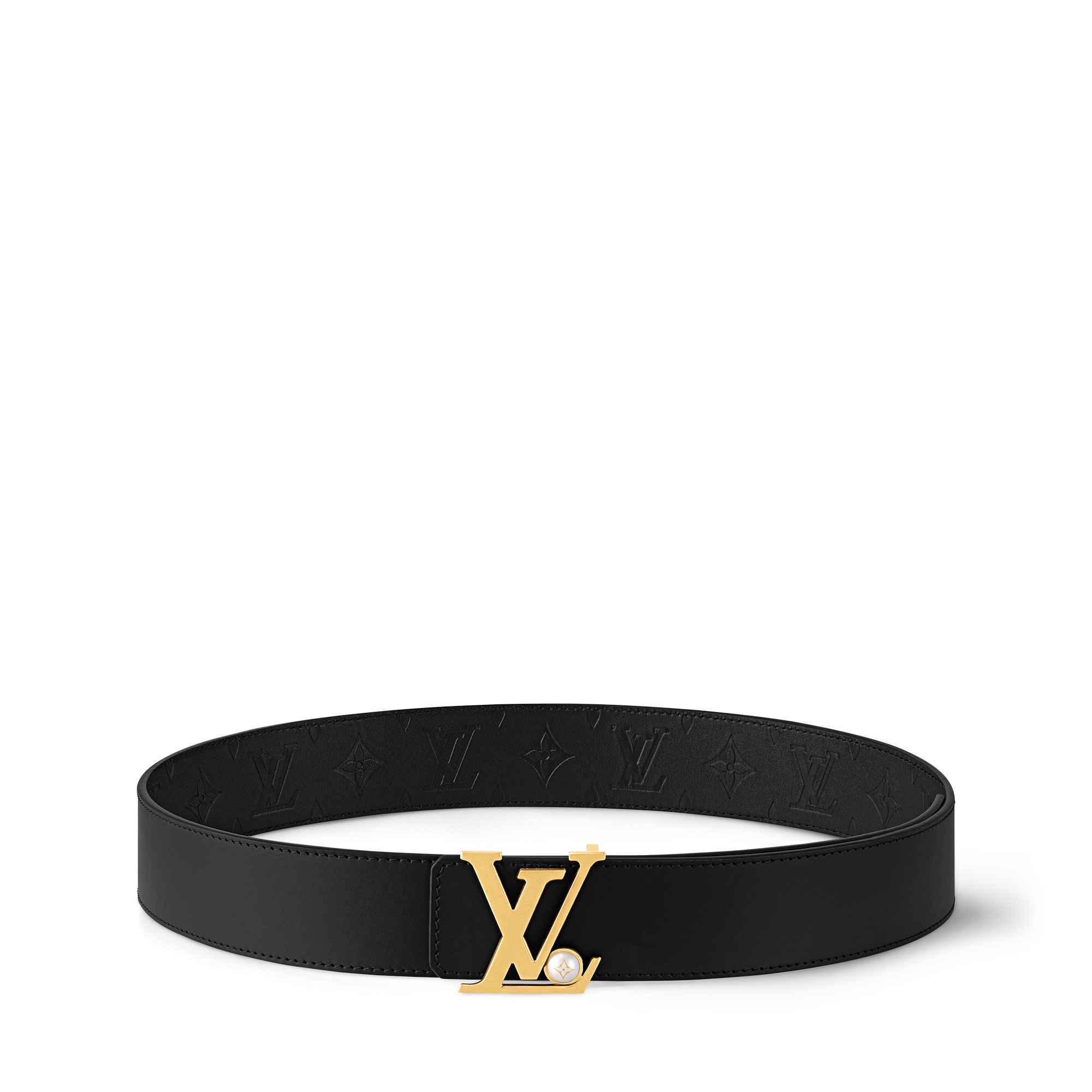 Men - LV Initials Pearls 40MM Reversible Belt  Men Accessories Belts | LOUIS VUITTON (Product zoom)