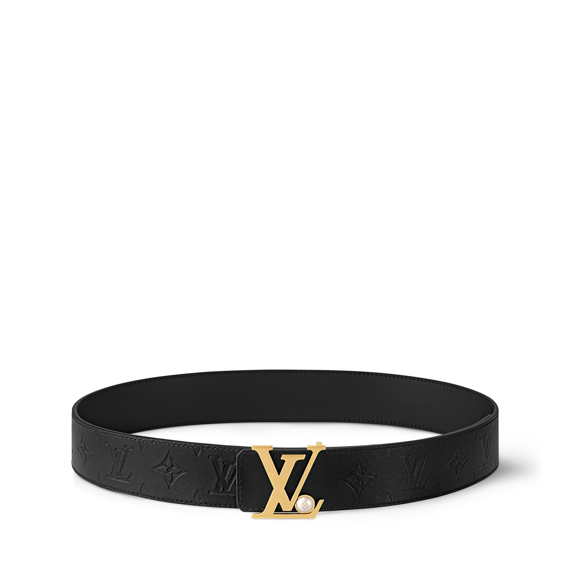 Men - LV Initials Pearls 40MM Reversible Belt  Men Accessories Belts | LOUIS VUITTON (Product zoom)