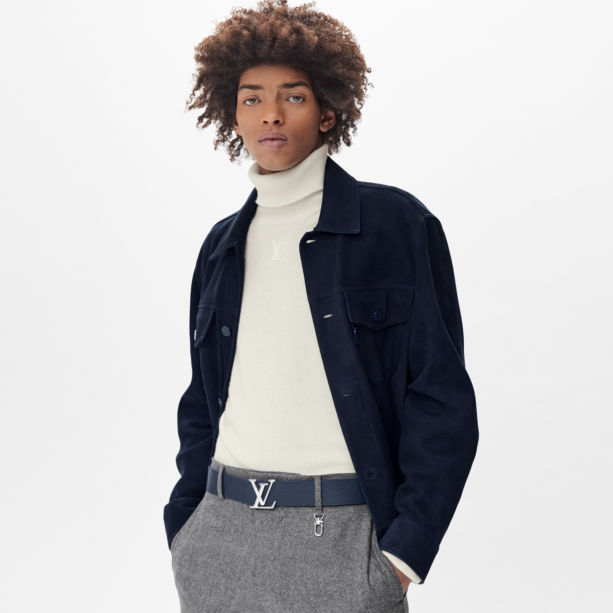 Men - LV Initials Taurillon 40MM Reversible Belt Taurillon Leather Men Accessories New This Season | LOUIS VUITTON (Product zoom)