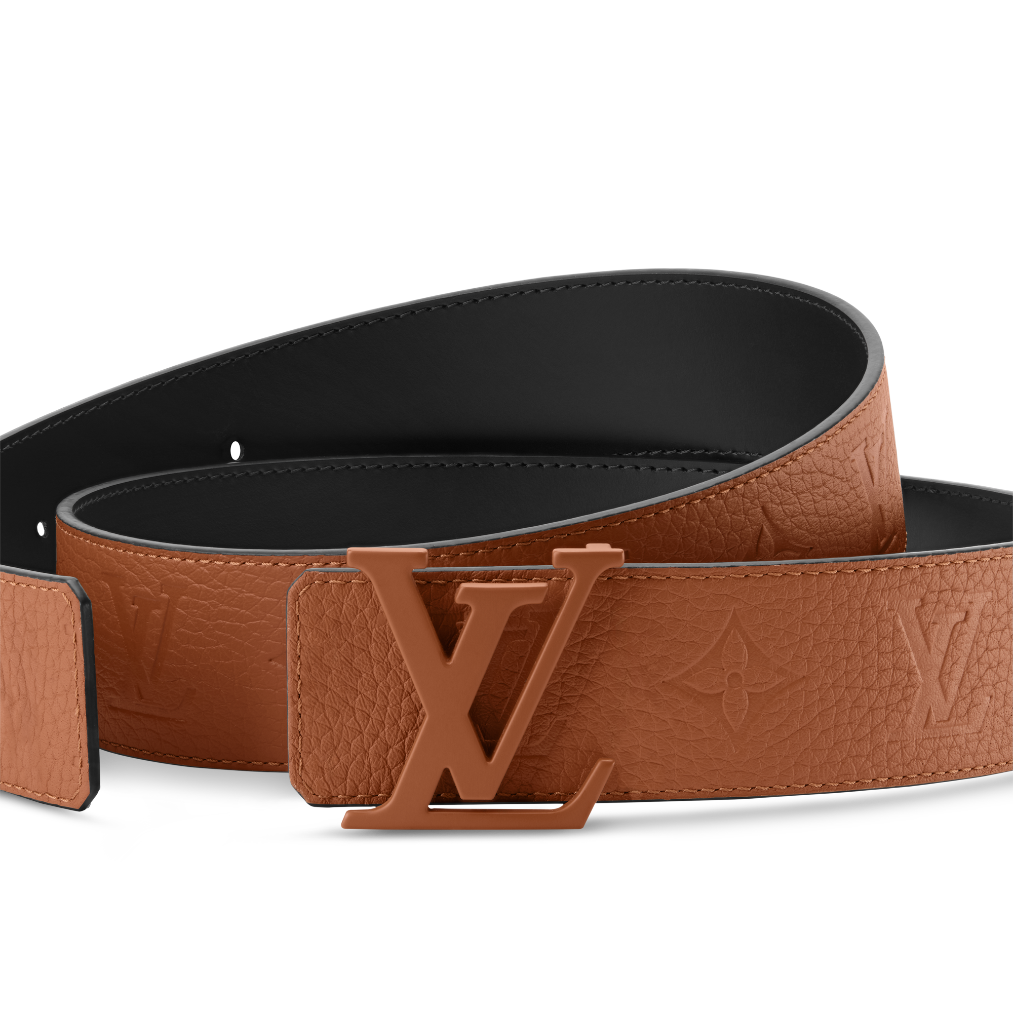 Men - LV Initials Taurillon Monogram 40MM Reversible Belt  Men Accessories Belts | LOUIS VUITTON (Product zoom)