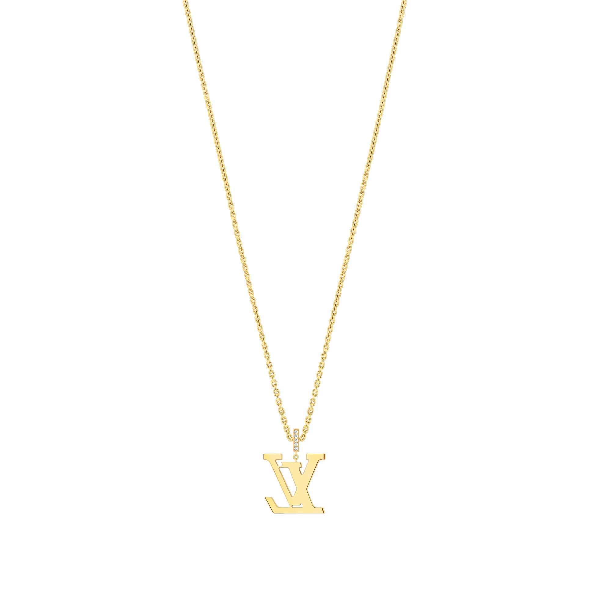 Jewellery - LV Large Pendant, Yellow Gold And Diamonds  Jewellery Categories Necklaces and Pendants | LOUIS VUITTON (Product zoom)