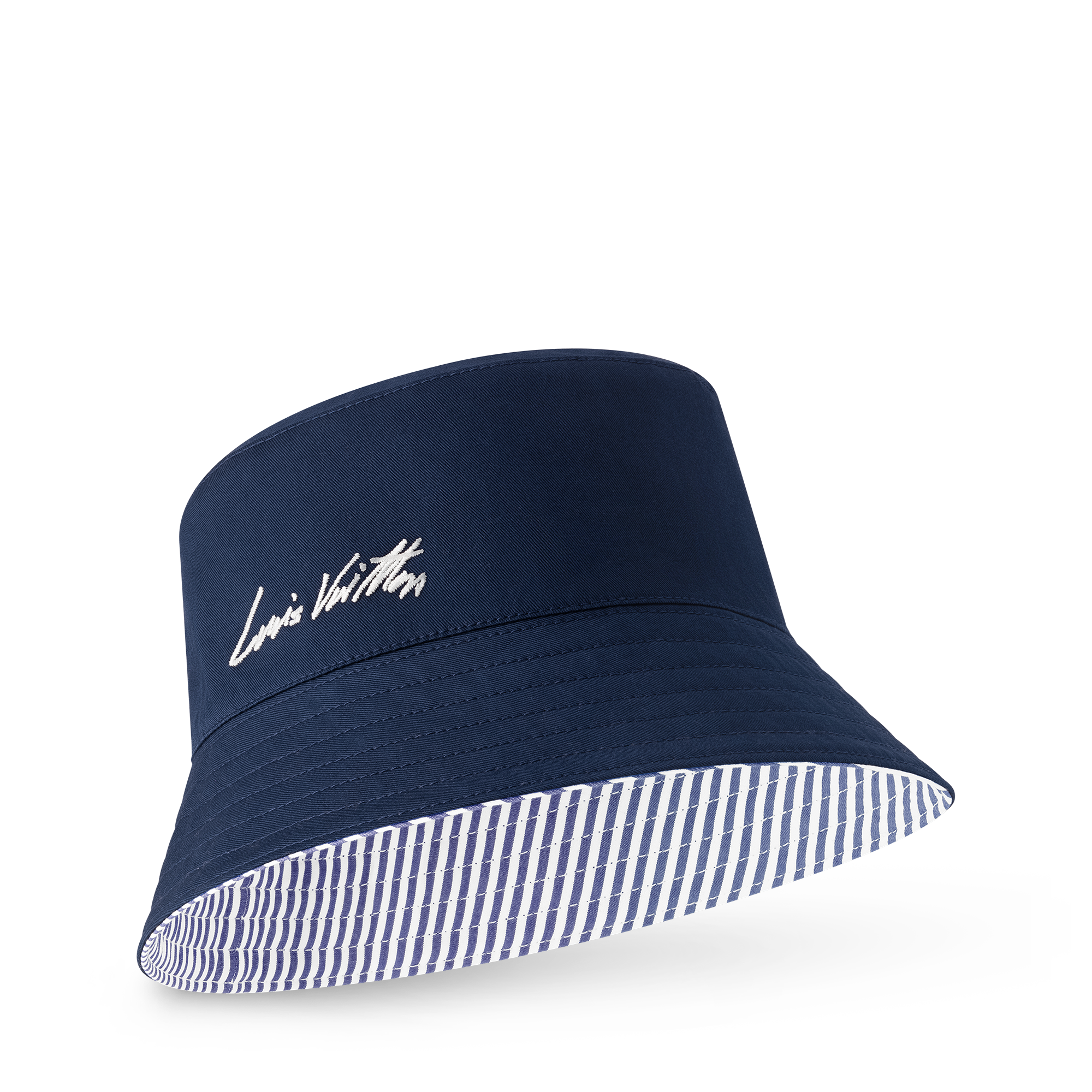 Women - LV League Striped Bucket Hat S00 Women Accessories Hats & Caps | LOUIS VUITTON (Product zoom)