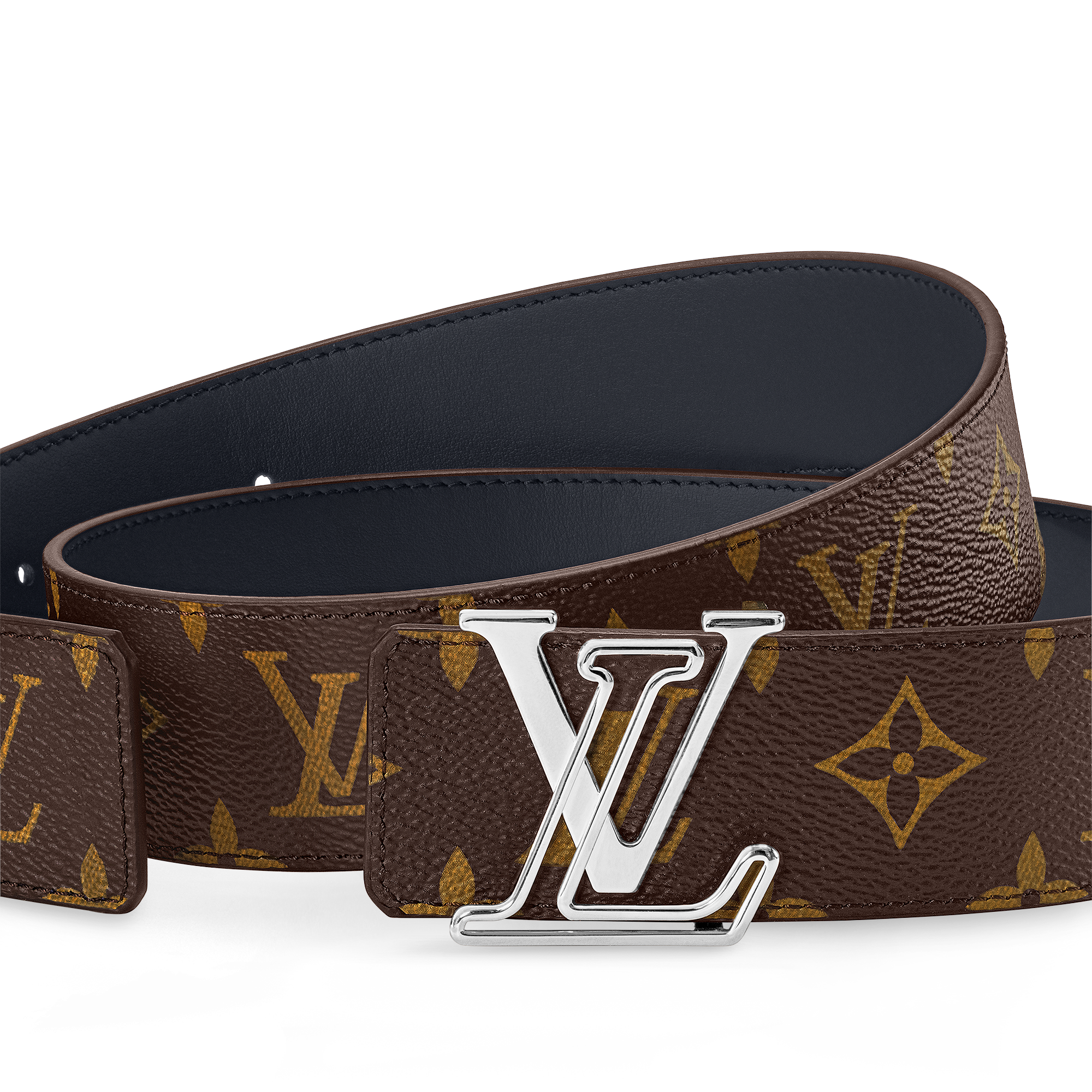 Men - LV Line 40MM Reversible Belt Monogram Canvas Men Accessories Belts | LOUIS VUITTON (Product zoom)
