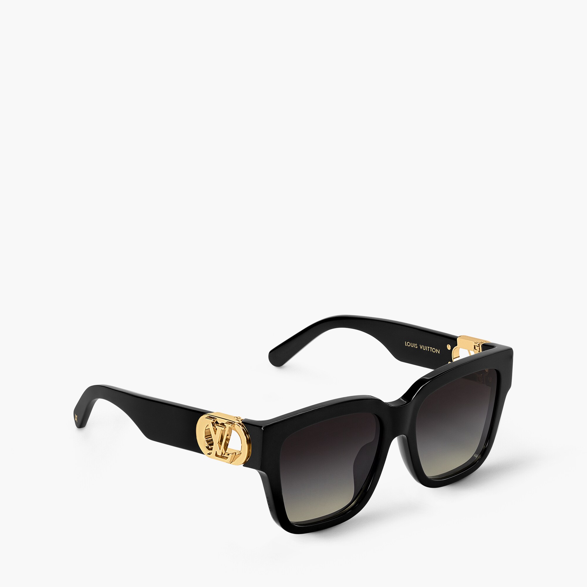 LV Link PM Square Sunglasses Luxury S00 Black LOUIS VUITTON