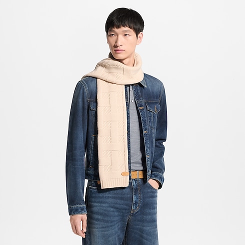 Men - LV Malletier Knitted Scarf S00 Men Accessories Scarves | LOUIS VUITTON (Product zoom)