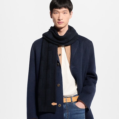 Men - LV Malletier Knitted Scarf S00 Men Accessories Scarves | LOUIS VUITTON (Product zoom)