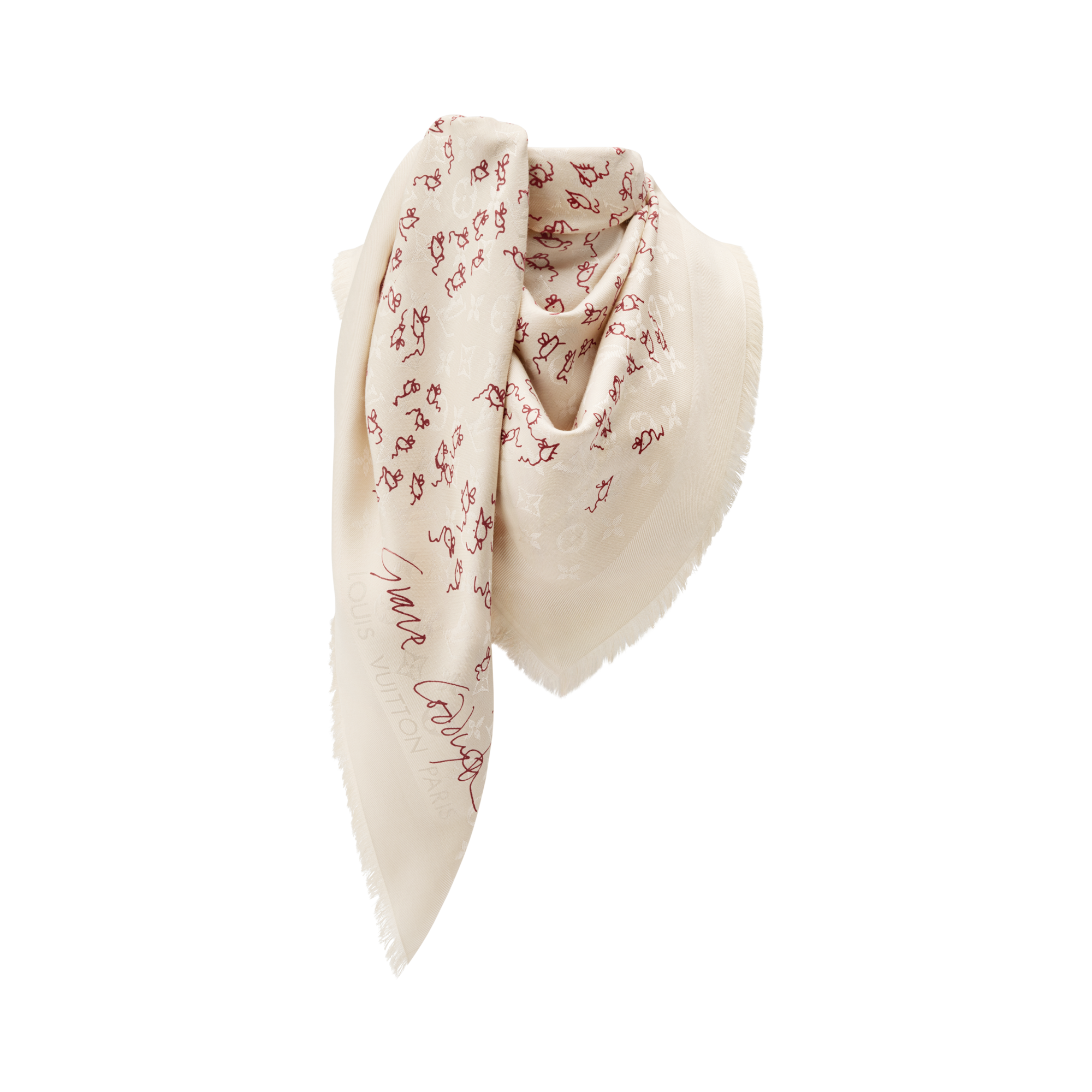 Women - LV Mice Monogram Classique Shawl S00 Women Accessories Shawls and Stoles | LOUIS VUITTON (Product zoom)