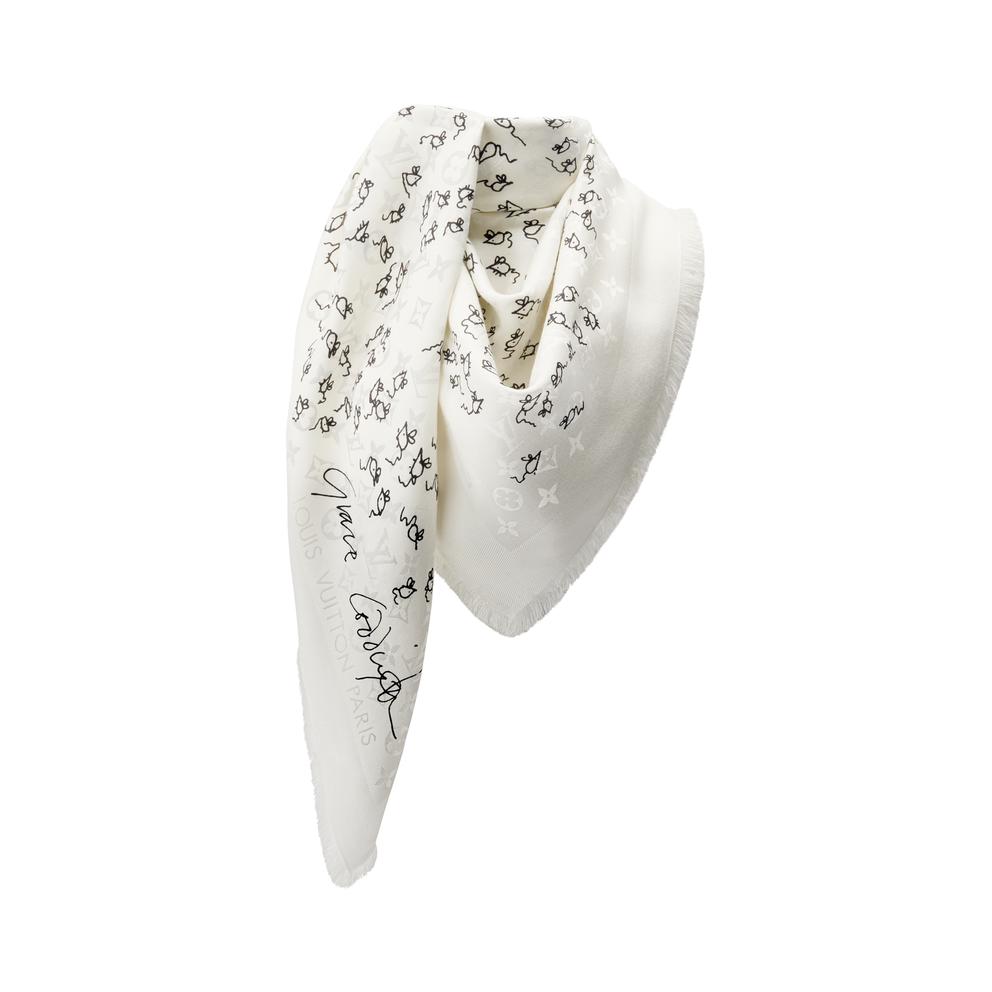 Women - LV Mice Monogram Classique Shawl S00 Women Accessories Shawls and Stoles | LOUIS VUITTON (Product zoom)