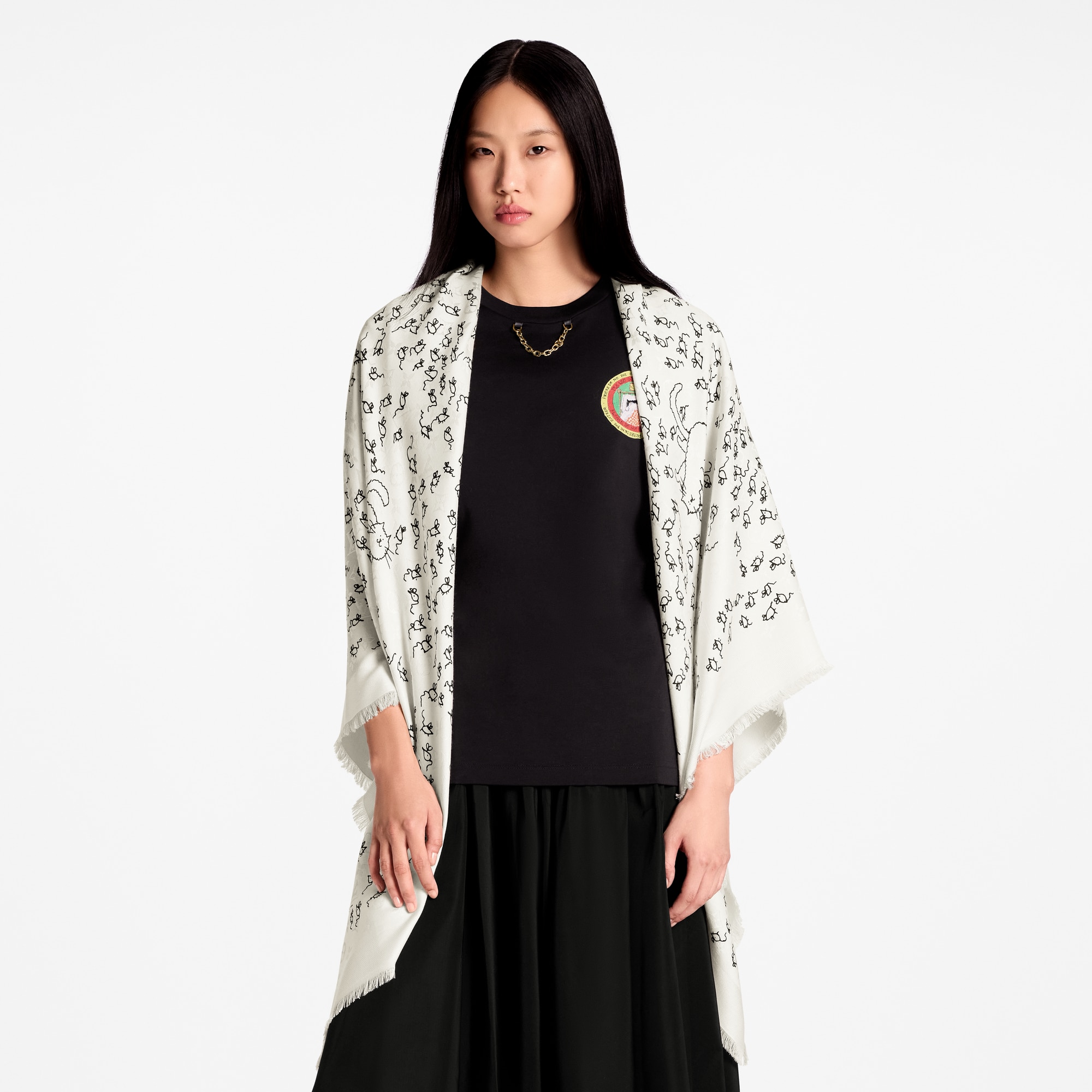 Women - LV Mice Monogram Classique Shawl S00 Women Accessories Shawls and Stoles | LOUIS VUITTON (Product zoom)