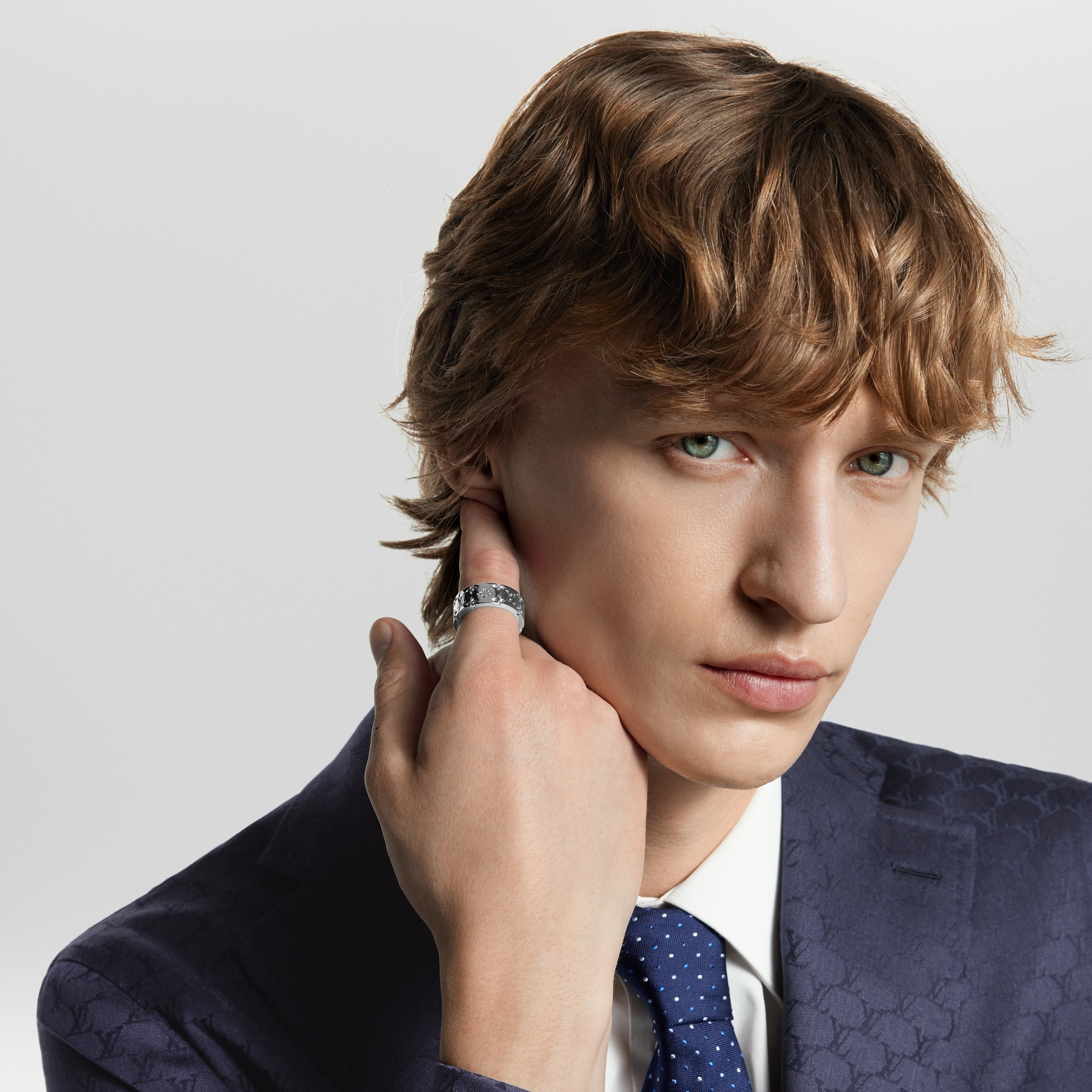 Men - LV Mosaic Ring S00 Men Fashion Jewellery Rings | LOUIS VUITTON (Product zoom)