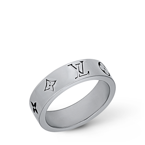 Men - LV Mosaic Thin Ring S00 Men Fashion Jewellery Rings | LOUIS VUITTON (Product zoom)