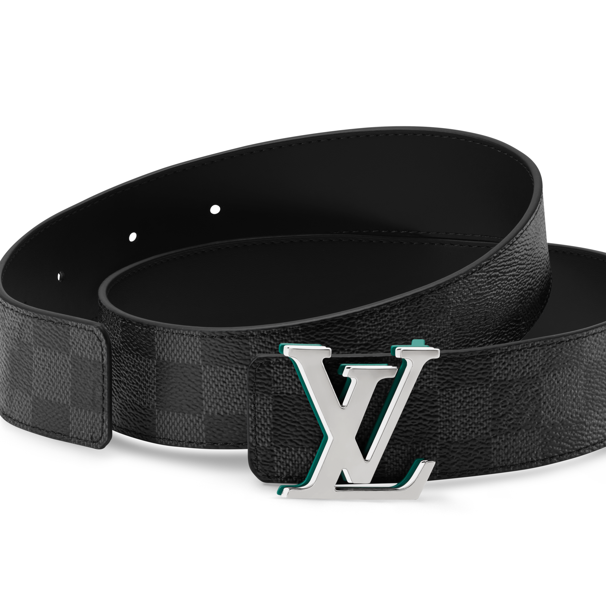 Men - LV Optic Damier Graphite 40MM Reversible Belt  Men Accessories Belts | LOUIS VUITTON (Product zoom)