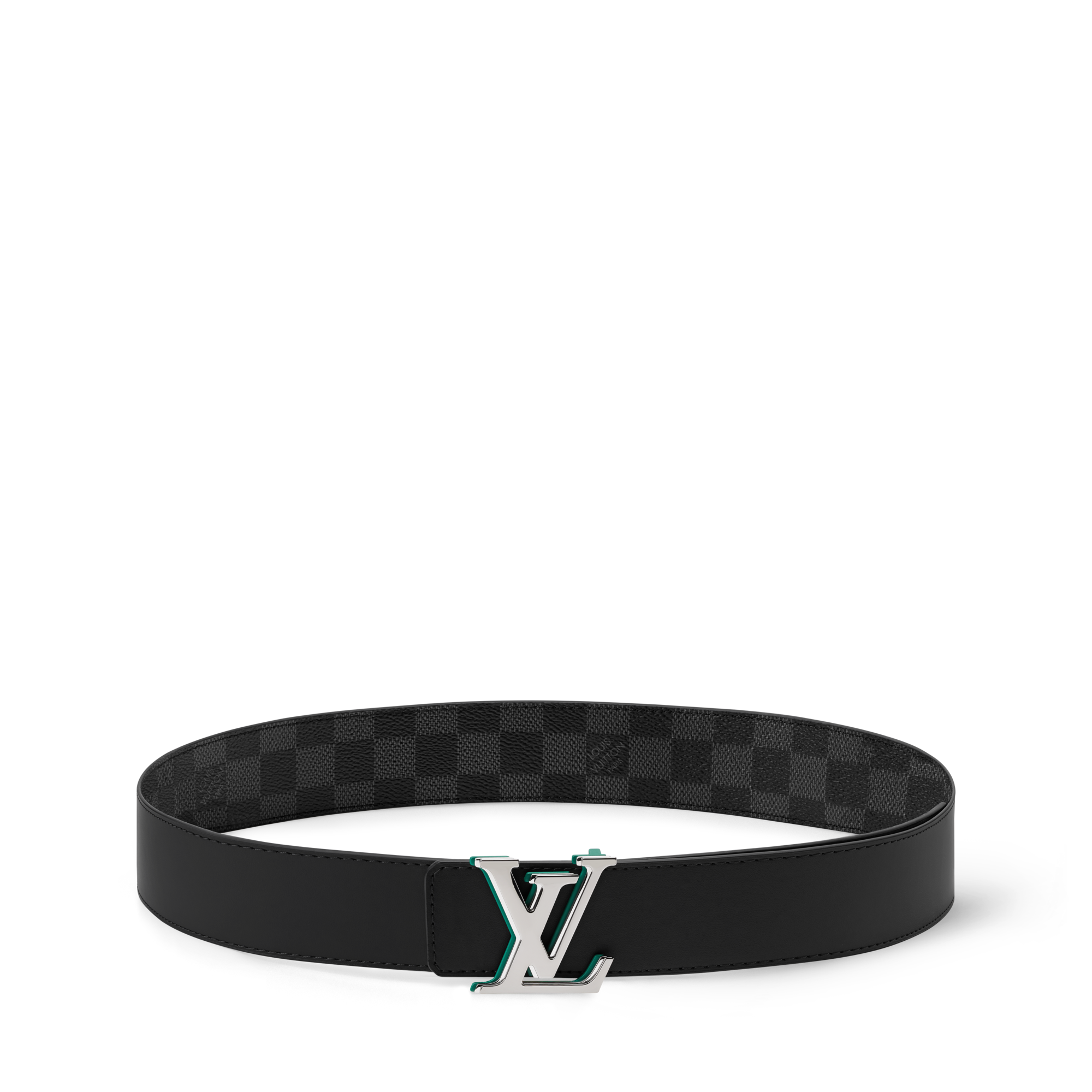 Men - LV Optic Damier Graphite 40MM Reversible Belt  Men Accessories Belts | LOUIS VUITTON (Product zoom)