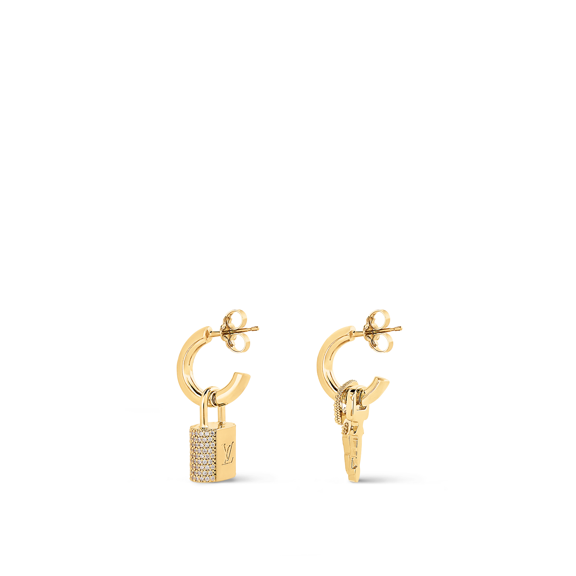 LV Padlock Earrings - Luxury S00 Gold | LOUIS VUITTON