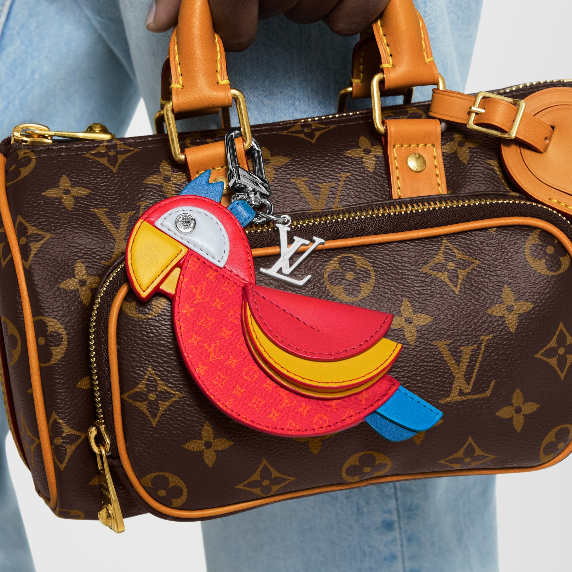 Men - LV Parrot Bag Charm S00 Men Accessories Bag Charms and Keyholders | LOUIS VUITTON (Product zoom)