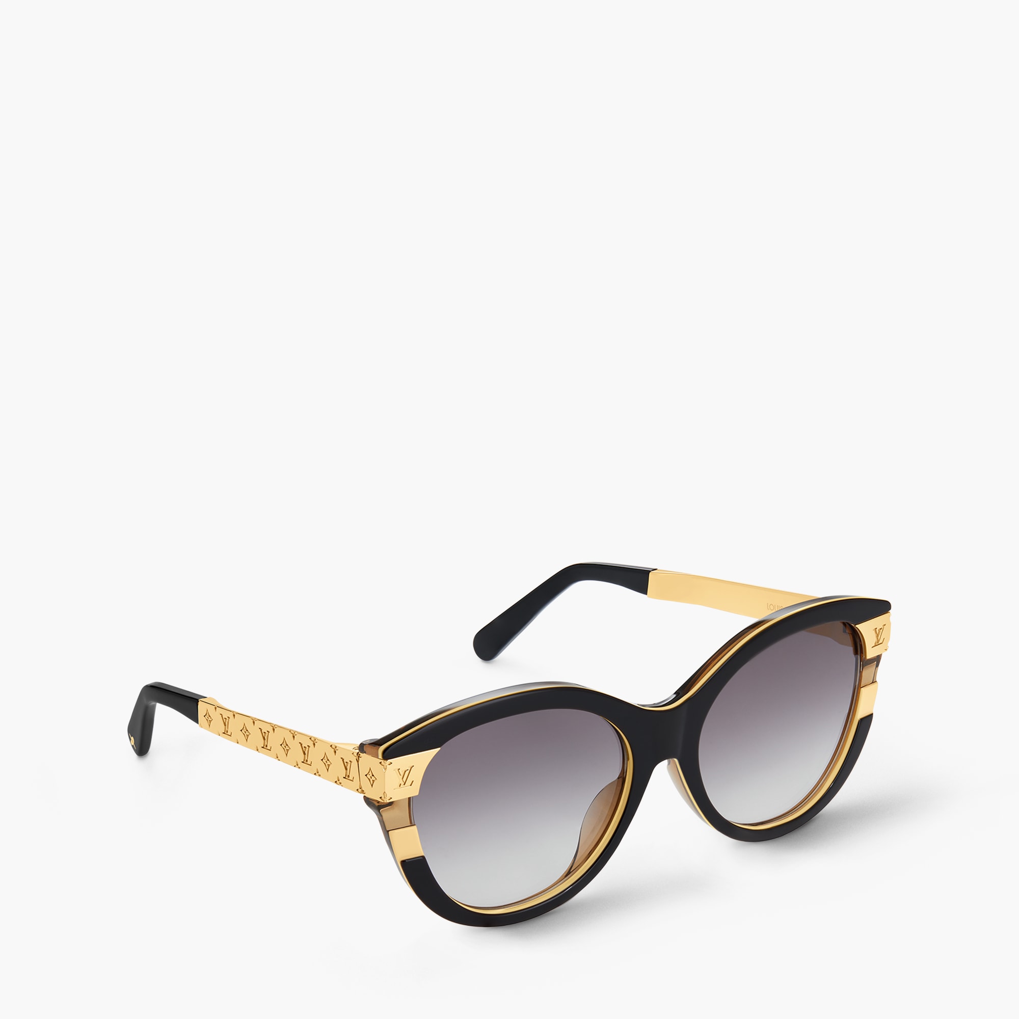 LV Petit Soupçon Cat Eye Sunglasses Luxury S00 Black LOUIS VUITTON