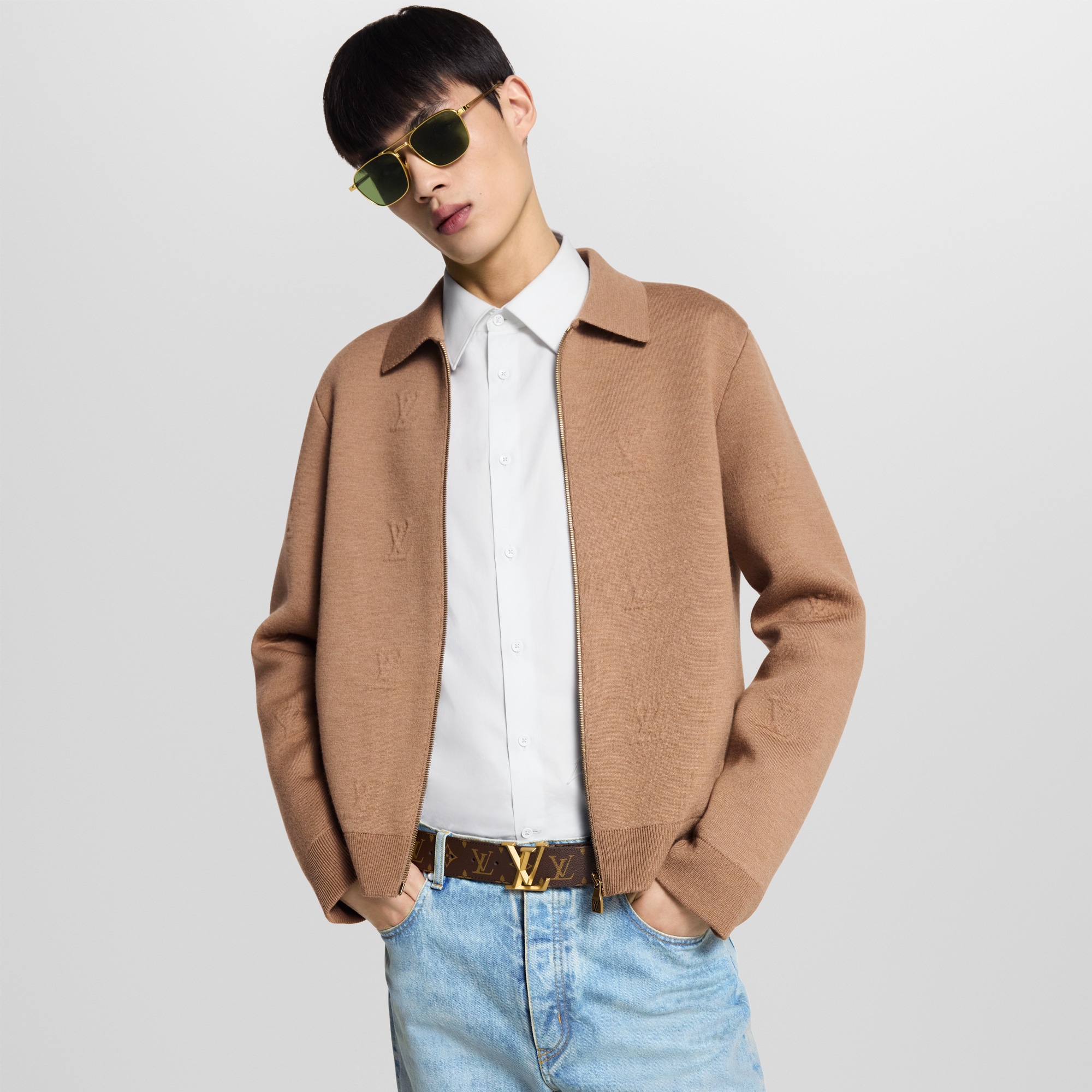 Men - LV Pyramide 40MM Belt Monogram Canvas Men Accessories Belts | LOUIS VUITTON (Product zoom)