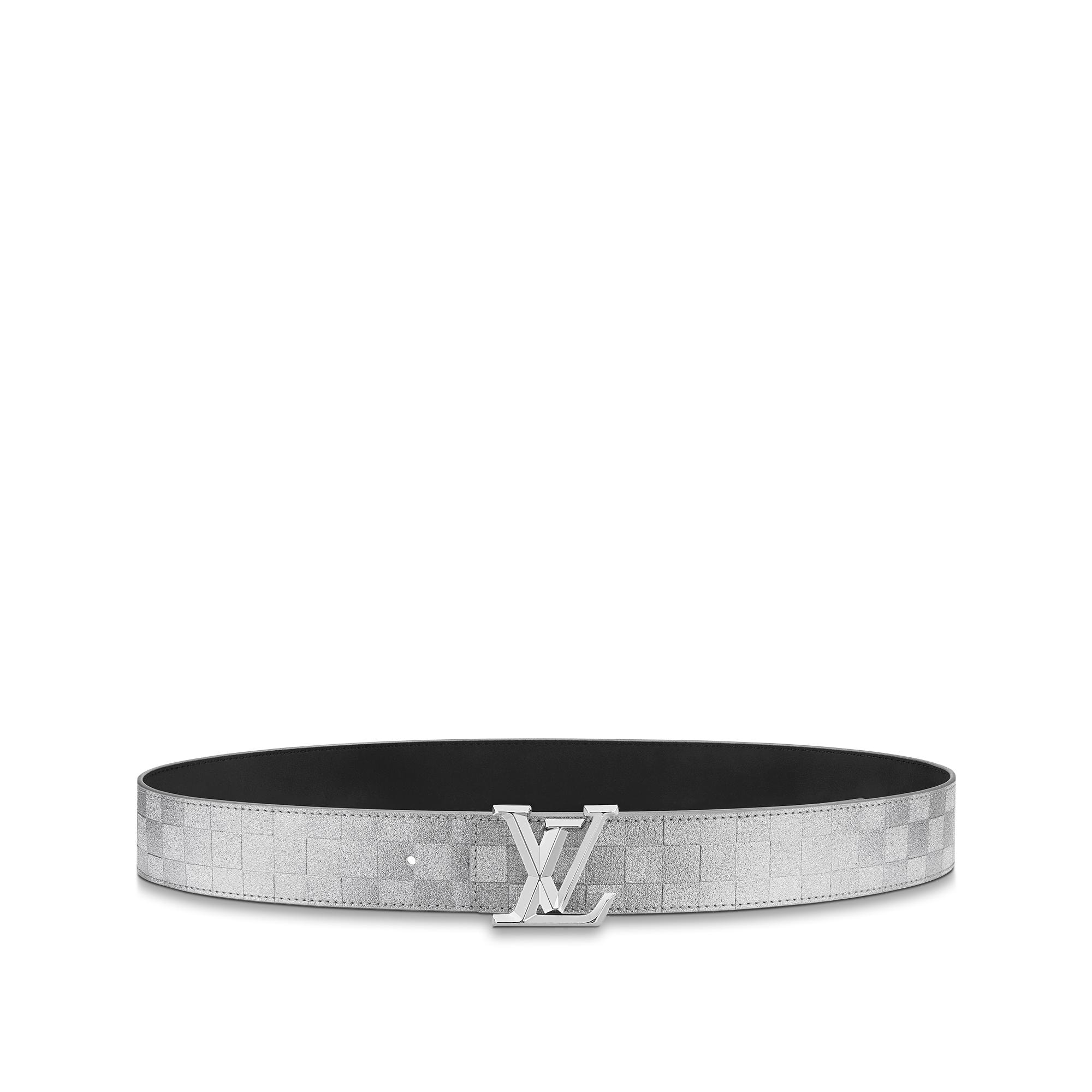 white damier louis vuitton belt