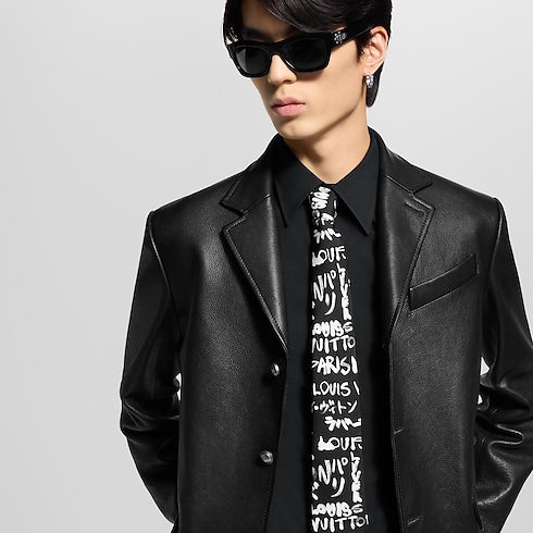 Men - LV Scribble Tie S00 Men Accessories Ties and Pocket Squares | LOUIS VUITTON (Product zoom)