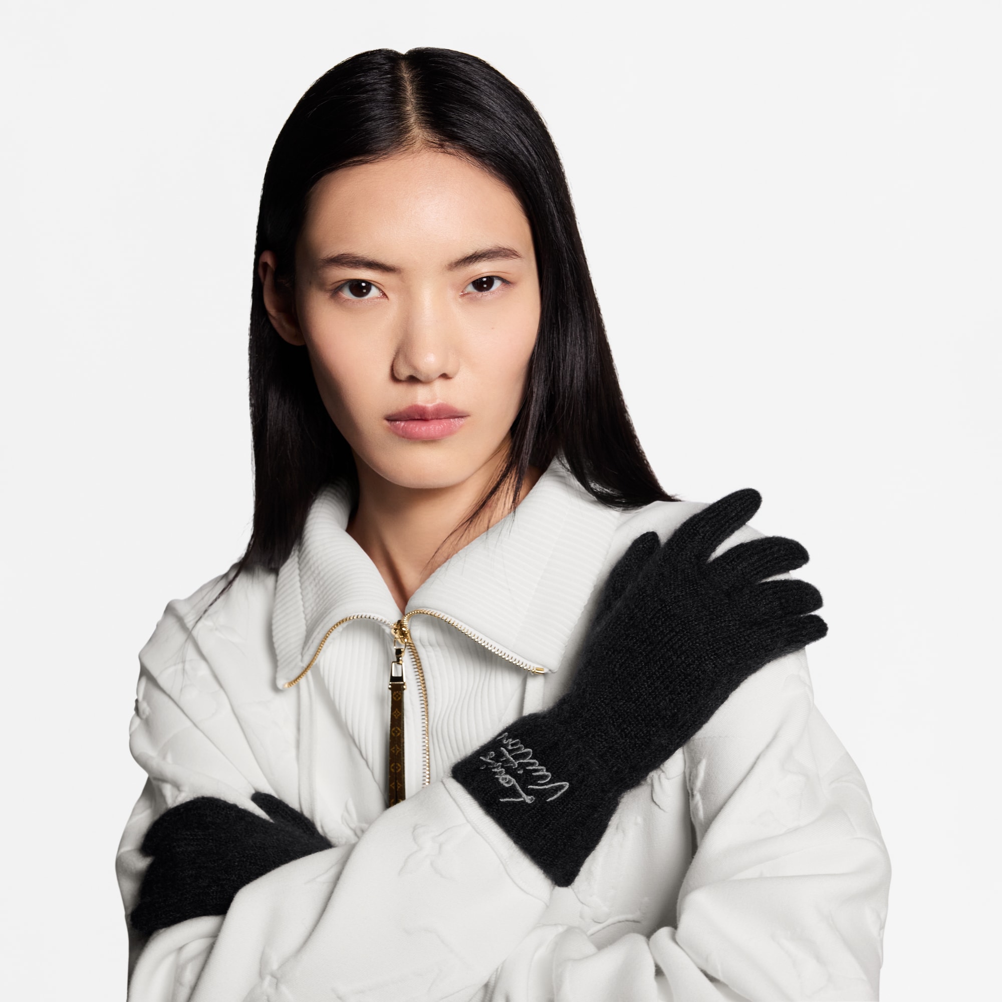 Women - LV Script Gloves S00 Women Accessories Hats & Caps | LOUIS VUITTON (Product zoom)