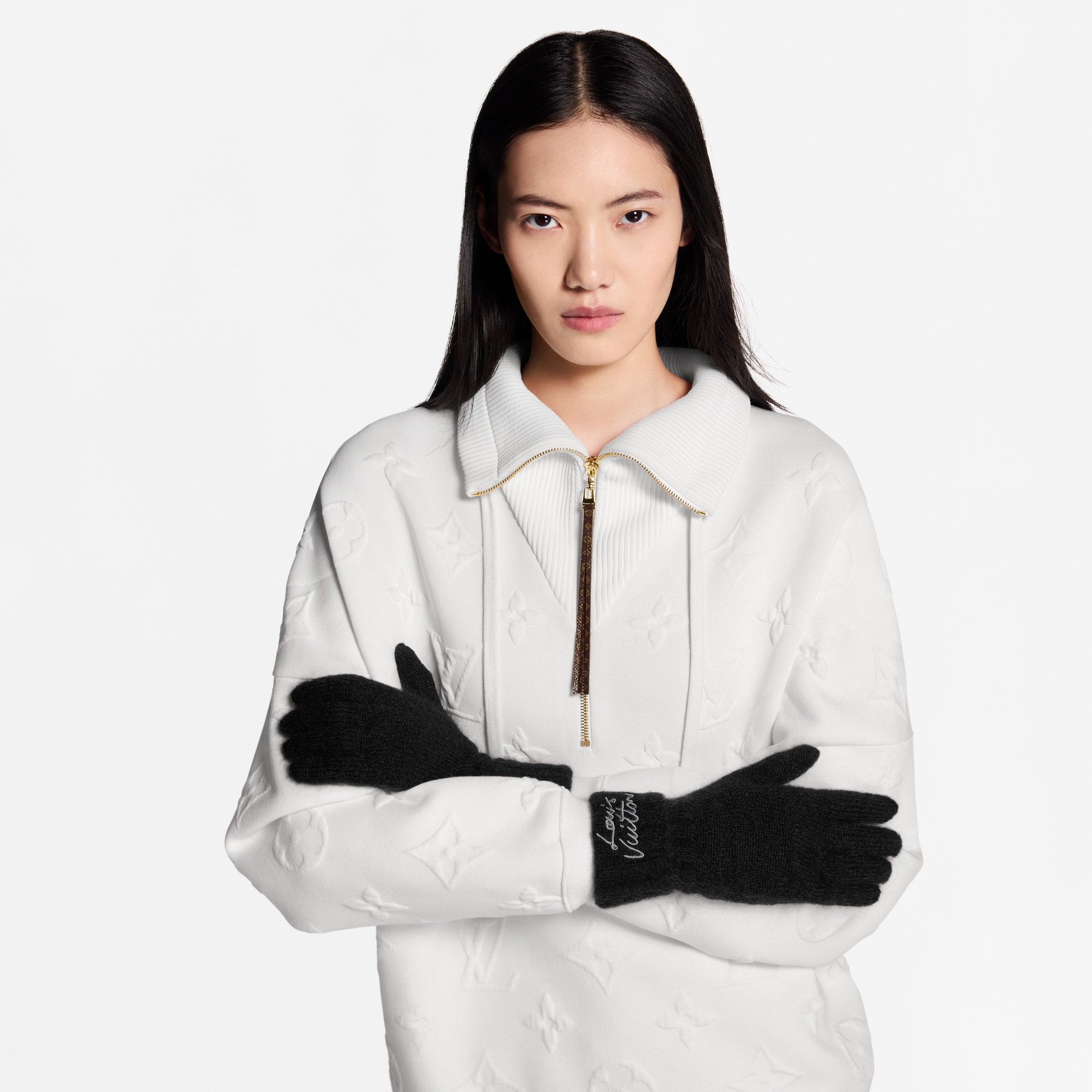 Women - LV Script Gloves S00 Women Accessories Hats & Caps | LOUIS VUITTON (Product zoom)