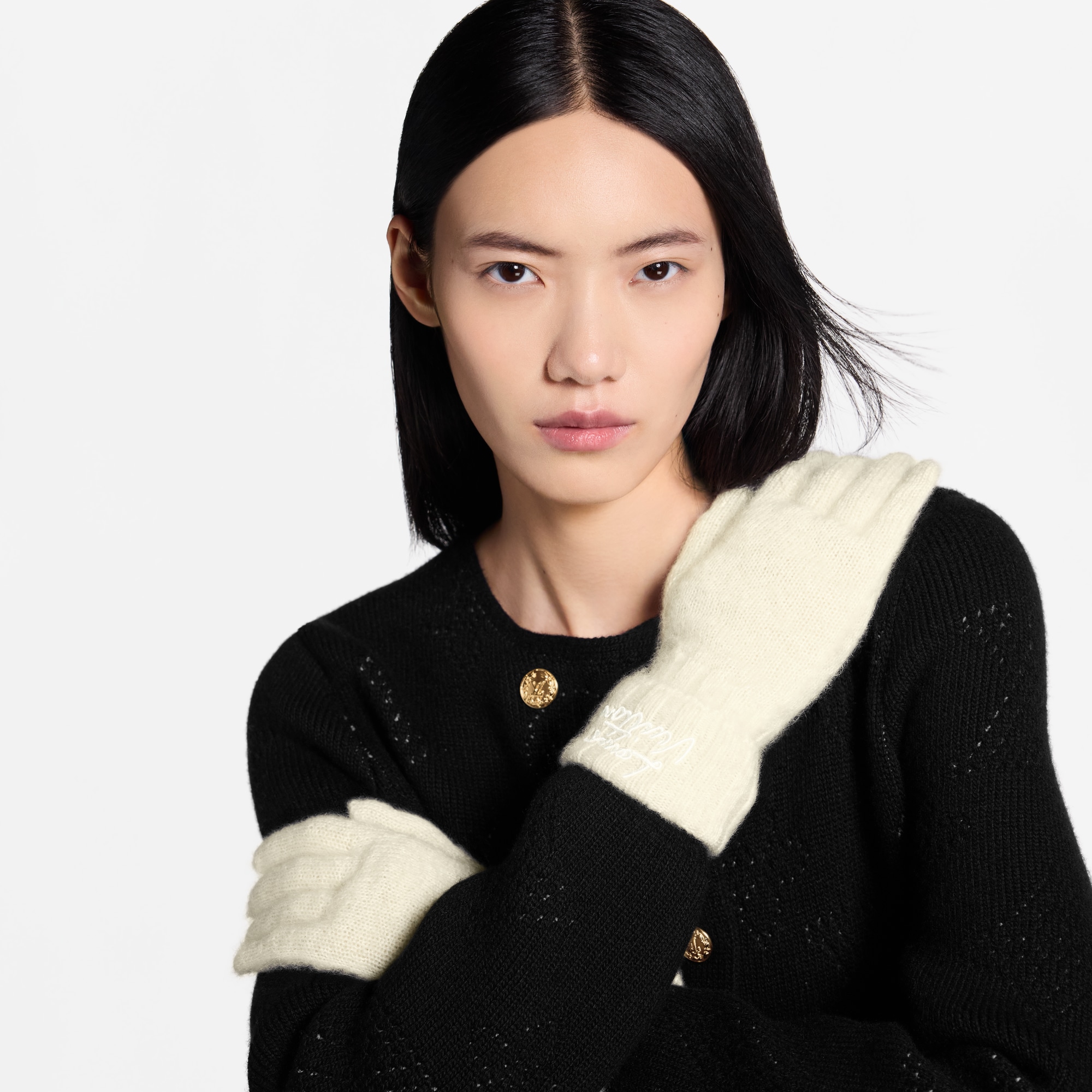 Women - LV Script Gloves S00 Women Accessories Hats & Caps | LOUIS VUITTON (Product zoom)