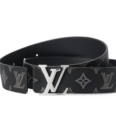 Men - LV Shadow 40MM Reversible Belt Monogram Shadow Men Accessories Belts | LOUIS VUITTON (Product zoom)