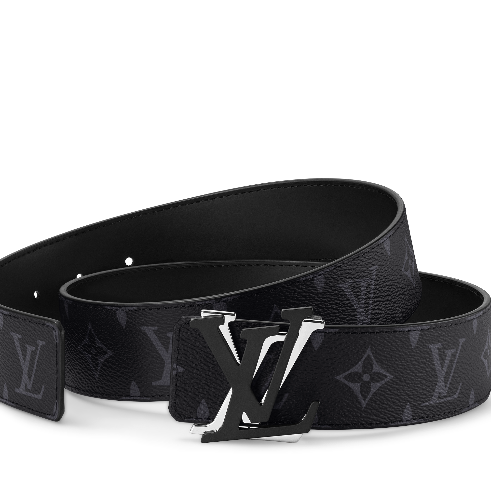 Men - LV Shake 40MM Reversible Belt Monogram Eclipse Canvas Men Accessories Belts | LOUIS VUITTON (Product zoom)