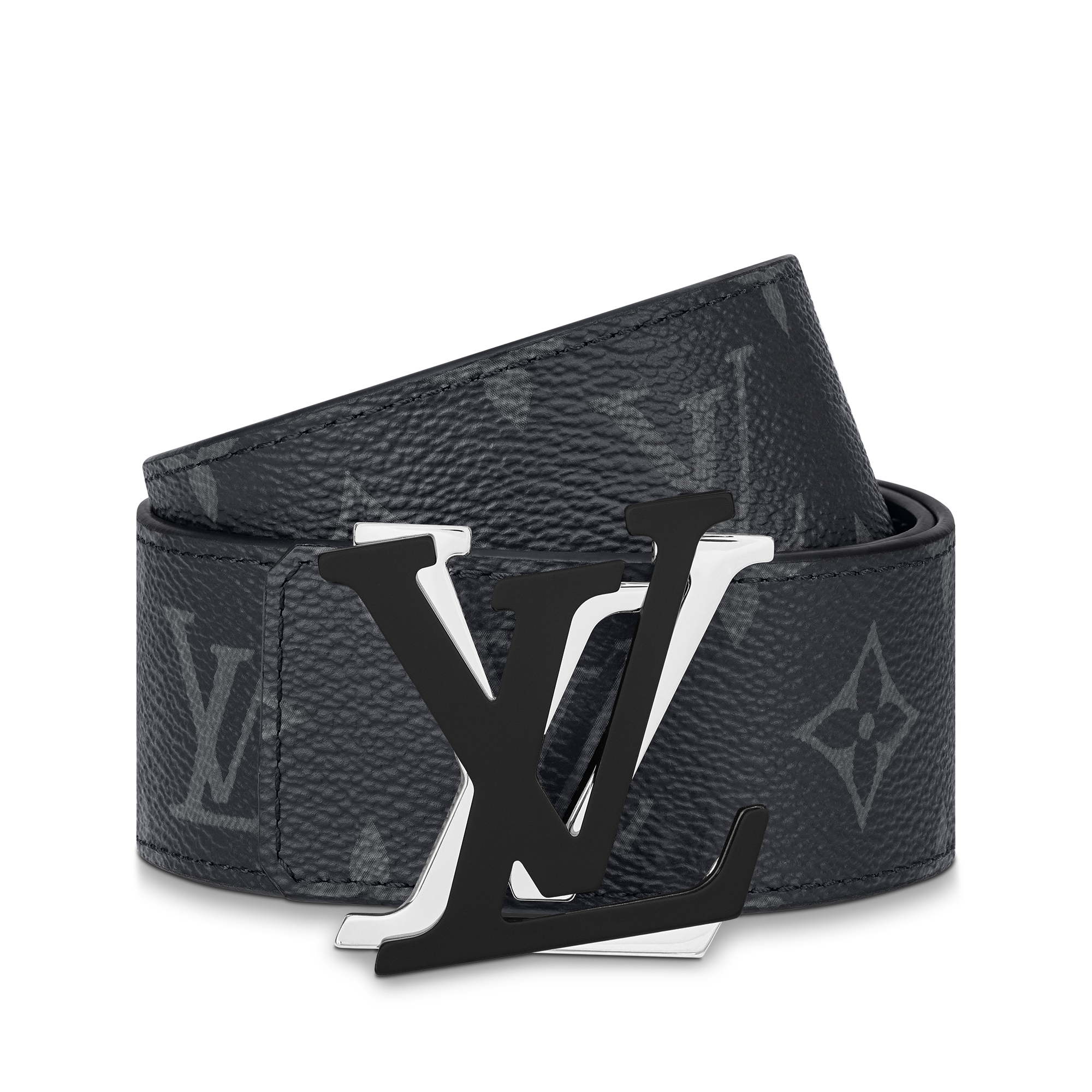 Men - LV Shake 40MM Reversible Belt Monogram Eclipse Canvas Men Accessories Belts | LOUIS VUITTON (Product zoom)