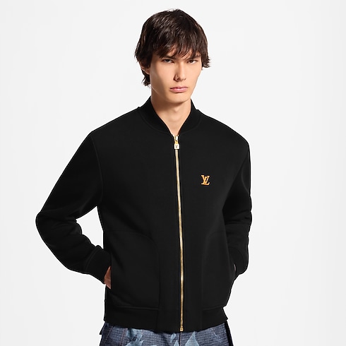 LV Signature Elegant Jersey Bomber cropped view