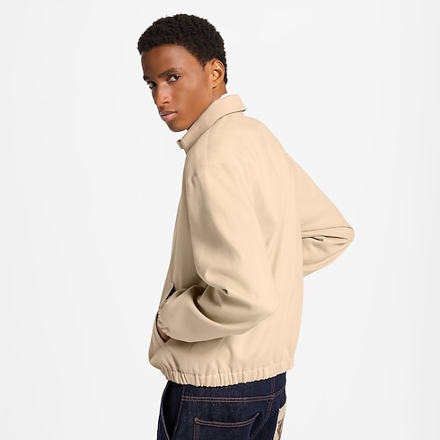 LV Signature Wintry Coach Jacket cropped worn view