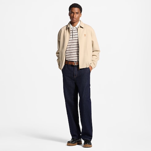LV Signature Wintry Coach Jacket worn view