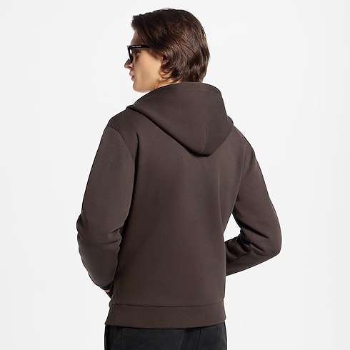 LV Signature Zip Hoodie cropped worn view