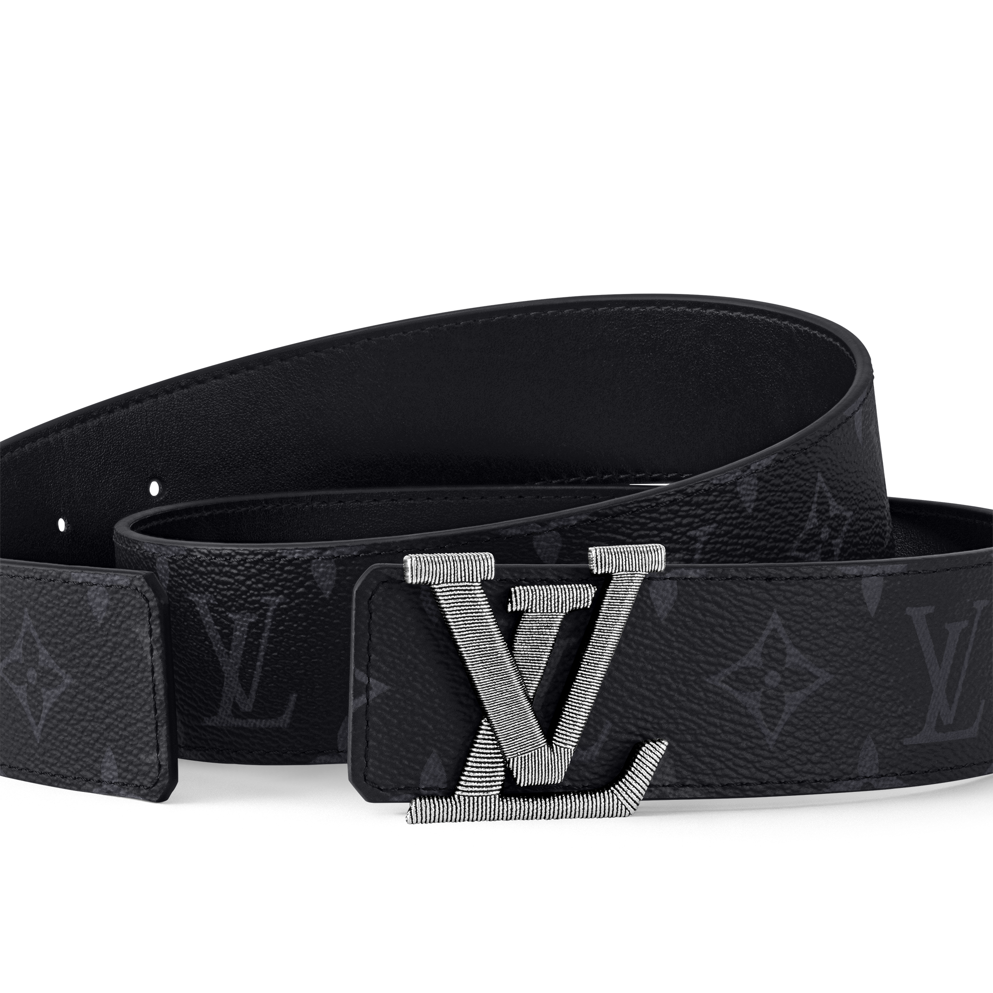 Men - LV Stitch 40MM Reversible Belt Monogram Eclipse Canvas Men Accessories Belts | LOUIS VUITTON (Product zoom)