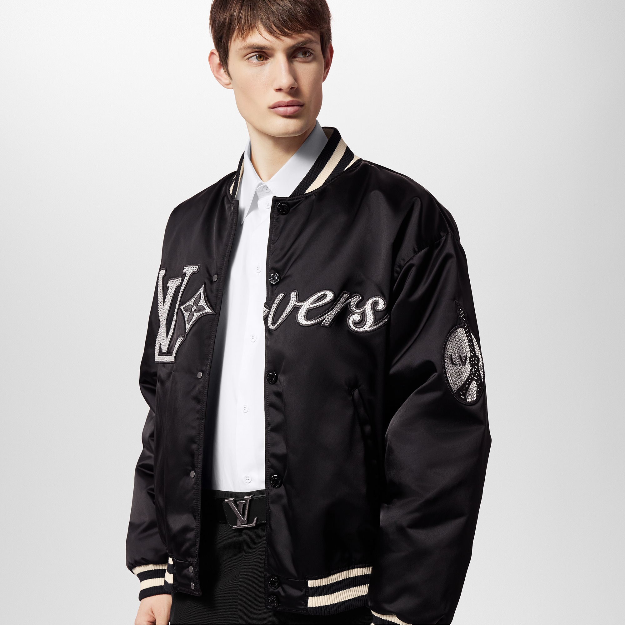 Men - LV Stitch 40MM Reversible Belt Monogram Eclipse Canvas Men Accessories Belts | LOUIS VUITTON (Product zoom)