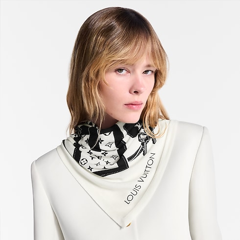 Women - LV Straps Triangle S00 Women Accessories Silk Squares and Bandeaux | LOUIS VUITTON (Product zoom)