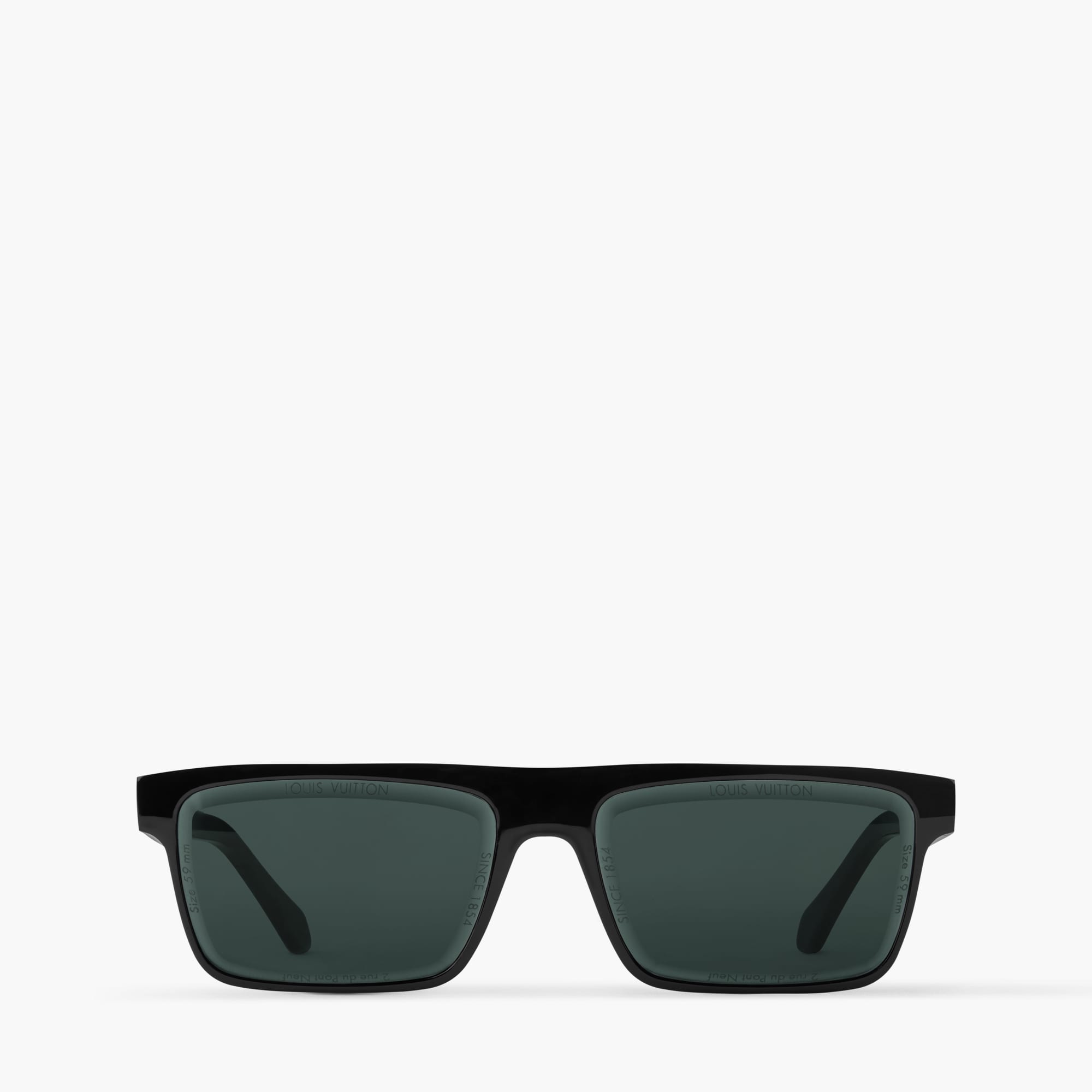 LV Super Vision Daily Low Square Sunglasses Luxury S00 Black