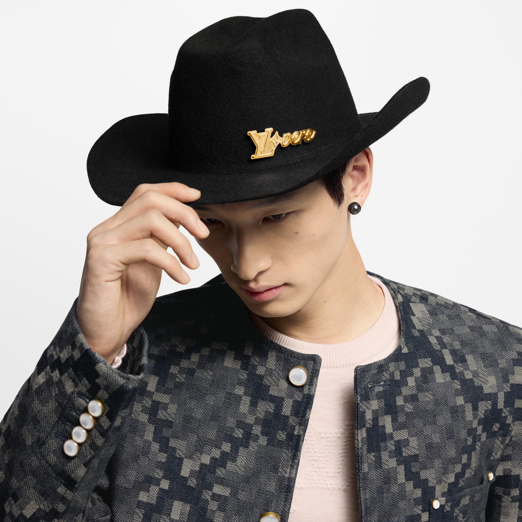 Men - LV Vers Cowboy Hat S00 Men Accessories Hats, Beanies and Gloves | LOUIS VUITTON (Product zoom)