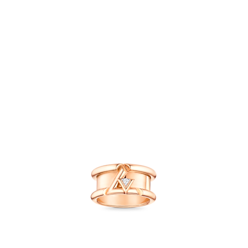 Jewellery - LV Volt One Band Ring, Pink Gold And Diamond Jewellery Categories All Fine Jewellery | LOUIS VUITTON (Product zoom)