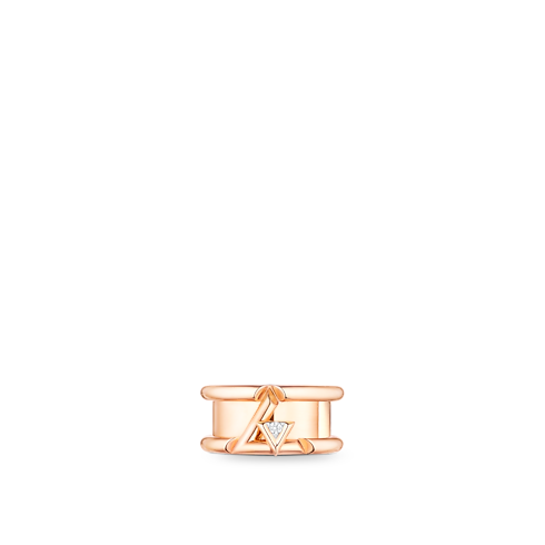 Jewellery - LV Volt One Band Ring, Pink Gold And Diamond Jewellery Categories All Fine Jewellery | LOUIS VUITTON (Product zoom)