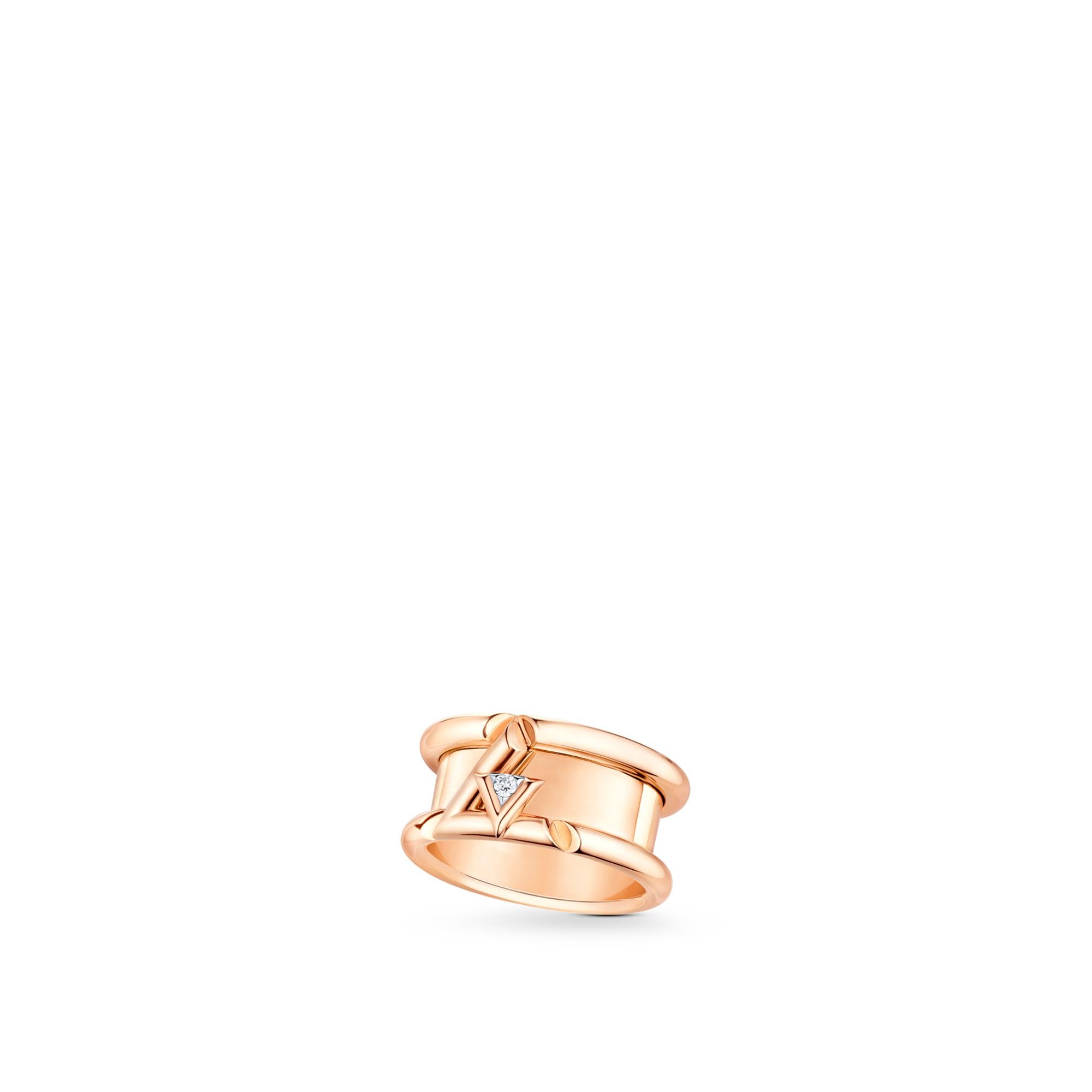 Jewellery - LV Volt One Band Ring, Pink Gold And Diamond  Jewellery Categories All Fine Jewellery | LOUIS VUITTON (Product zoom)